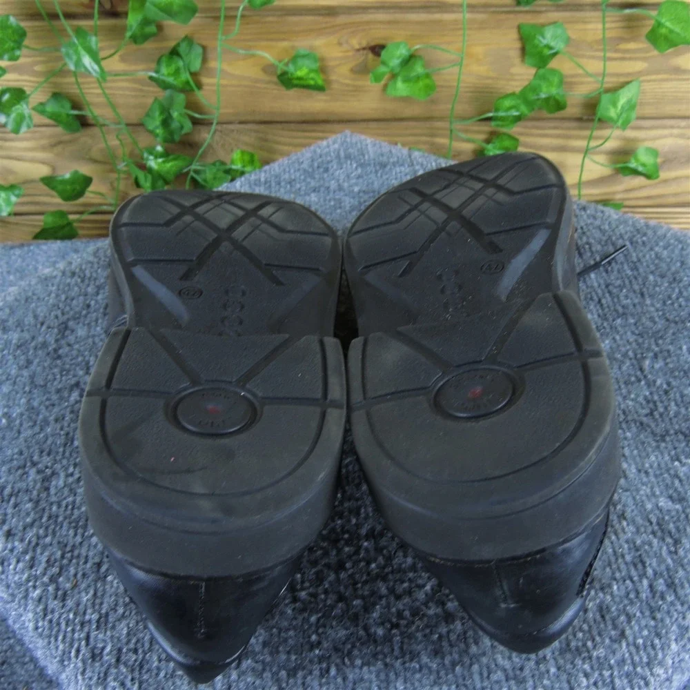 Ecco‎ Men  Derby Oxfords Black Leather Size 42 Medium  Used 2025